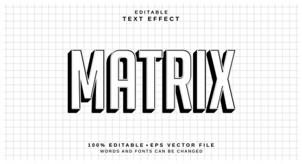 Editable text style effect - Matrix text style theme.