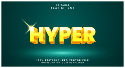 Fototapeta premium Editable text style effect - Hyper text style theme.