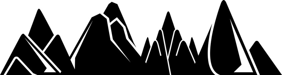 mountain range silhouette illustration