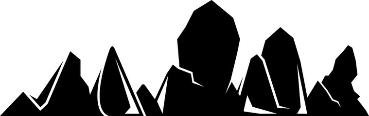 mountain range silhouette illustration