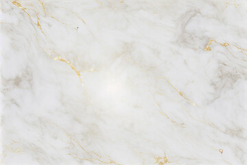 White and gold marble texture. AI	 - obrazy, fototapety, plakaty
