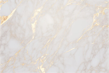 Plakat White and gold marble texture. AI 