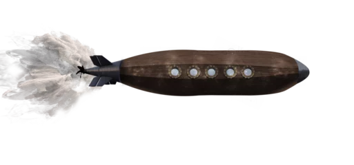 Foto auf Acrylglas uboot, boot drone, spionageboot, Zeppelin-Oldtimer-Luftschiff. Lenkbarer Ballon. Hintergrund. © Sergey