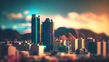 blur urban cityscape background, Generative Ai	

