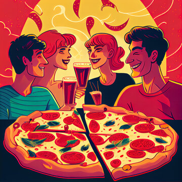 Pizzas y amigos