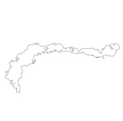 Outline of the lake Balkhash map