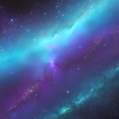 background space with stars, purple and blue galaxy