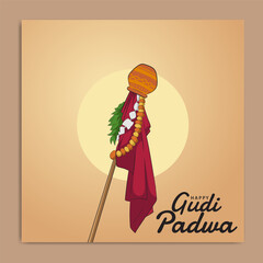 Happy Gudi Padwa Festival Greeting Background