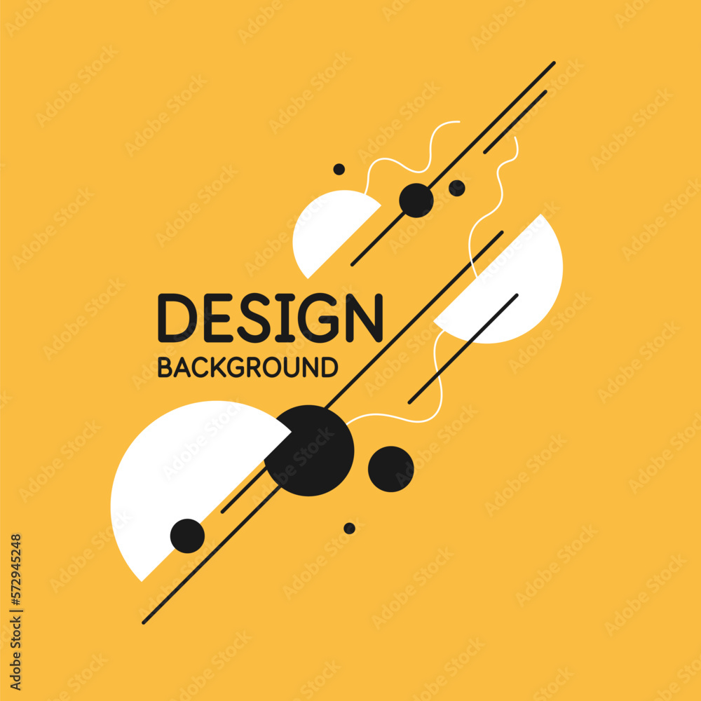 Poster abstract background in a modern trendy style. poster with simple flat different geometric shapes.