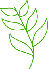 decorative leaves line illustration
