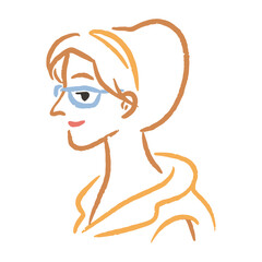 girl with a glasses