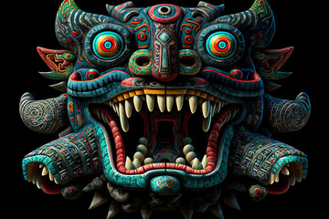 Obraz premium AI Generated Abstract Ancient Americas art