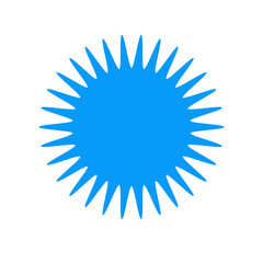 Blue ribbon for design, discount offer and gift. Retro style. Flat ribbon illustration.