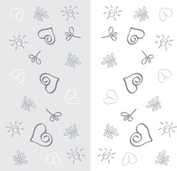 Vector ilustration off icon love, Hearts, make to background ilustration for valentine day. And greeting cards, colorful, black and white, greyscale, and simpel background. 