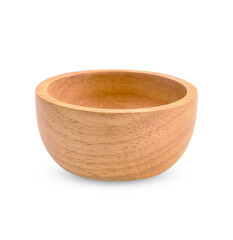 Wooden cup on transparent background