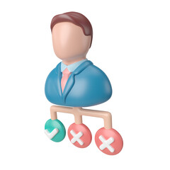 Decision 3D Illustration Icon