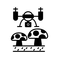 Mushroom experiment Vector Icon

