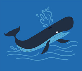 whale swiming sealife