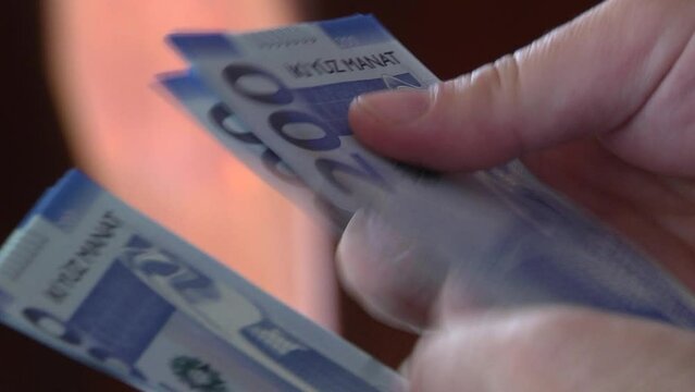 The monetary unit of Azerbaijan is the manat. 200 manat banknote