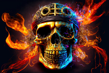 AI Generated Pirate Skull