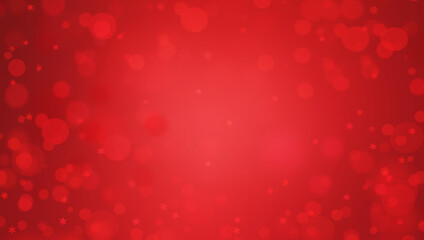 Red abstract background with bokeh effect - Christmas background design