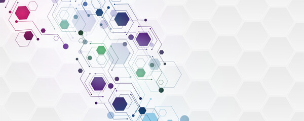 abstract background image hexagon sci-fi technology network concept