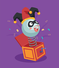 surprise box with joker