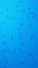 多数の水滴の背景素材（青色）（縦長）