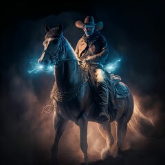 Horse and Rider in the Night - Desktop Wallpapers