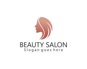 Flat woman logo collection. beauty salon icon vectors