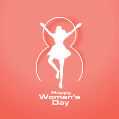 happy women's day greeting background for mother love and power