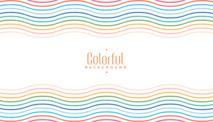 minimalist wave pattern colorful background