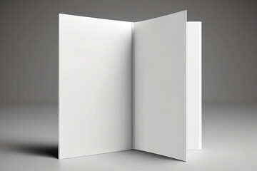 Blank Paper Sheet Mockup for Brochure/Invitation Card with AI-Generated Design