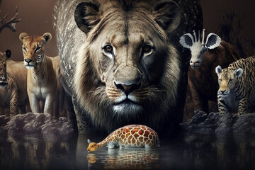 Generative Ai with animals for World Wildlife Conservation day. 