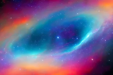 Acrylic prints Universe Colorful Elliptical galaxy 