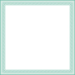 Vintage square frame botanic garden retro abstract pattern border