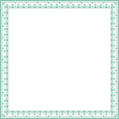 Vintage square frame botanic garden retro abstract pattern border