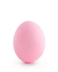 pink easter egg isolated on white background