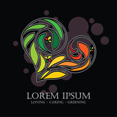 Vector ilustration off decoration heart icon for valentine day.  Greyscale, black and white, and colorful mode. heart Item for valentine day and more greeting cards 