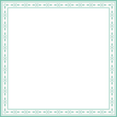 Vintage square frame botanic garden retro abstract pattern border