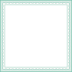 Vintage square frame botanic garden retro abstract pattern border