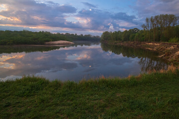 reflection of trees in the lake