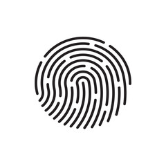Fingerprints icon scan, security vector for app web banner logo - SVG File