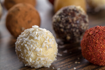 Various fillings in exclusive hand-made sweets
