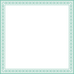 Vintage square frame botanic garden retro abstract pattern border