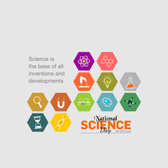 Illustration of National Science day concept