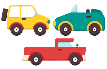 Set Collection of illustration vehicle icons for design project
