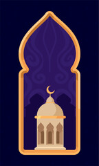 muslim mosque in frame