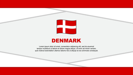 Denmark Flag Abstract Background Design Template. Denmark Independence Day Banner Cartoon Vector Illustration. Denmark Vector