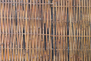 Woven bamboo wall